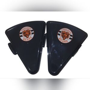 2 Navy Chicago Bears Triangle Food Containers